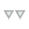 Designer Colorful Opal Triangle Stud Earrings Women Luxury Brand Colorful Gems 3A Zircon s925 Silver Earrings Female Wedding Party Jewelry Valentine's Day Gift