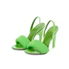 Scarpe eleganti 2023 Sandali estivi di marca Punta tonda Spugna Strane Pantofole con tacco alto Spettacolo di colori Moda Banchetto per feste da donna