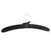 Hangers 17 Inch Large Satin Padded Silk For Wedding Dress Clothes Coats Suits Blouse (Black 5 Pack)