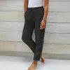 Pantaloni da donna Donna Estate Elastico a vita alta Tinta unita Yoga Donna Cotone Casual Petite Business Donna