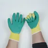 Protection de sécurité des gants de travail en latex de fil de coton
