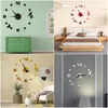 Wandklokken 2023 Lichtgevende Multistyle DIY Klok Acryl Spiegel Stickers Frameloze Mute Ronde Horloge Home Decor Trendly