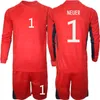 Équipe nationale 23 24 Gardien de but d'Allemagne 1 Manuel Neuer Jerseys Ensemble de football Hommes Enfants Manches longues Kevin Trapp Marc-Andre Ter Stegen Oliver Kahn Ulreich Maillot de football