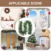 Decoratieve Bloemen Kerstslinger Kunstmatige Winter Groen Dennenappel Hangende Krans Voor Tafel Middelpunt Vakantie Huis Decor