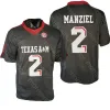 NCAA College Texas AM Aggies Fußballtrikot Johnny Manziel Schwarz Größe S-3XL Alle genähten Stickereien