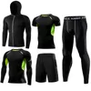 Erkeklerin Trailsuits Sportswear Spor Salonu Fitness Trailsuit Erkekler Koşu Setleri Sıkıştırma Basketbol İç Çamaşır Taytlar Jogging Sports Suits Giysileri Kuru 231127