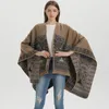 Scarves 2023 Cashmere Leather Manga Flower Grass Poncho For Women Striped Patchwork Scarf Shawl Luxury Stripe