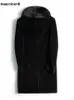 Pelliccia da uomo Pelliccia sintetica Mauroicardi Inverno Lungo Nero Spessa Calda Soffice Pelliccia sintetica Cappotto da uomo con collo in pelliccia di volpe Monopetto Taglie forti Capispalla 5XL 231128