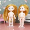 Dolls Cute Face Nude Body BJD Doll 13 Joint 16cm Blue eyes Dimple Little Girl Make Up Toy Girls Gift 230427