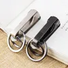 Porte-clés Double anneau en métal taille suspendue porte-clés portant de la ceinture pendentif de voiture pour hommes robuste haut de gamme et peut être personnalisé pour