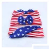 Hair Accessories Hair Accessories Baby Star Stripe National Flag Bowknot Headbands 3 Design Girls Lovely Cute American Band Headwrap C Dhpxd