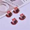 Charms 12st Cartoon Squirrel Arcylic Animal Pendant Diy Jewelry Making Halsband örhänge Armband Handgjort hantverk