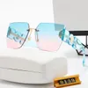 Designer sunglasses for women mens Transparent frameless square letter Sun glasses eyewear beach outdoor shades frame goggles sport driving luxury with original
