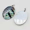 Pendant Necklaces Natural Shell Exquisite Geometry Oval For Jewelry Making Charms DIY Necklace Bracelet Anklet Accessory