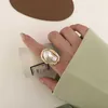 Кольца полосы 2023 Новый дизайн Starfish Pearl Ring Shape Shape Gold Color Регулируемые кольца для женщин корейская модная ювелирная вечеринка роскошные аксессуары Z0428