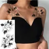 Tatuaggi Adesivi colorati per disegni Tatuaggi temporanei per donne Adesivo per tatuaggio sexy Fiore Adesivo per tatoo Petto Braccio Gamba Vita Tatuaggio fintoL231128