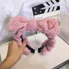 Womens Makeup Headbands Colored Lamb Velvet Bow Tie Autumn Winter Wash Face Headband Christmas New Headband Classic Designer Brand Headband