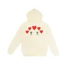 2023 Play Designer Men's Hoodies Fashion Hearts Badge Hoodie Trend Cotton Sweatshirts Women's Tops Clothing Etiketter Komplett YH