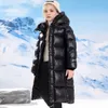 Para baixo casaco meninas meninos jaqueta longa ultra grossa parkas preto criança com capuz casacos quentes roupas de inverno para bebê acolchoado snowsuit xmp548 231128