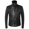 Fourrure pour hommes Fausse Fourrure Noir Style Moto Américain Veste En Cuir Hommes Naturel Véritable Peau De Vache Slim Fit Biker Oblique Zipper Manteau S ~ 5XL 231127