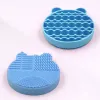 Tamax MP023 2 in 1 Silicone little bear Makeup Brush washing Cleaning Pad and Brush Drying Storage Stand Holder BRUSH RACK BJ