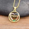Pendant Necklaces Dome Cameras Nidin Romantic Charm Mother's Day Fine Gifts Heart Shape Pendant For Mom Female Simple Design Colorful Zircon Chain Necklace AA230428