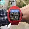 Designer Ri mlies Luxury watchs Rm11-03 Men's Multifunctional Automatic Mechanical Watch Personality Large Dial Fiber Red Tape