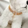 Hundebekleidung, Haustier-Halskette, Strass-Dekoration, modisches Kostümzubehör, Welpenhalsband-Halskette mit Anhänger für kleine Hunde