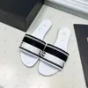 Luxury Designer Women Sandals Slippers Embroidered Letters Shoes Fashion Beach Flats with Box 35-42