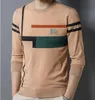 Herenontwerper Sweater Sweater Sweater 2023 Herfst nieuw modemerk lange mouw dunne trui heren jeugd Koreaanse ronde nek onderlaag