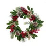 Decoratieve bloemen Kerstmis Pine naald kunst simulatie slinger hangbare ornamentbenodigdheden