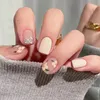 False Nails 24pcs 검은 심장 관 귀여운 kawaii 프레스 완성 된 전체 커버 인공 가짜 손톱 매끄러운 제거 가능한 거짓 손톱 231128