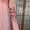 Tatuagens Coloridas Desenho Adesivos 10 Pçs Desenhos Animados Gato Flor Braço Tatuagem Temporária Adesivos À Prova D 'Água Rosa Adorável Aquarela Pulso Peito Clavícula Arte Falsa TatuagemL231