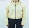 Designer Short Jacket S Women Autumn and Winter New Scuba Woman Yoga Sports Leisure Full Zip Jackets Plush Hoodie Yellow Tech 2023SS7457491