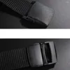 Gürtel Canvas Webgürtel Nylon für Männer Stil lässig flughafenfreundlicher automatischer Schnallengürtel (schwarz)