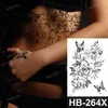 Tatueringar färgade ritning klistermärken tatuering klistermärke Big Body Art Waterproof Temporary Sexig lår Tatueringar för kvinna Tatuering Fake Water Black Sketch Line Sleevel23