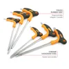 Schroevendraaier 8pc T Handle Torx Star Key Wrench Set Torx Driver Screwdriver Set Bike Bicycle Tool S2 T10 T15 T20 T25 T27 T30 T40 T45 T50