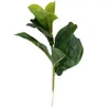 Flores decorativas -Small Artificial Fiddle Leaf Tree 11 polegadas FAUX FICUS LYRATA PARA CASA DE CASAMENTO CASA