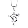 Chains 2023 Zodiac Cross Men's Necklace Pendant Titanium Steel Stainless Jewelry Niche Design Sense Accessories Luxury Chain