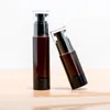 15 30 50 100 ml tom Amber Airless Pump Bottle Plastic Travel Lotion Pump Containrar/Airless Lotion Atomizer Dispenser Cosmetic Spray B TFDS
