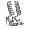 2023 Neue Knöchelriemen Stiletto Kristall Quasten Hochzeit Sandalen High Heels Formelle Party Designer Abendkleid Schuhe Frauen Größe 43