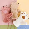 Guanti per bambini Guanti di peluche carini Guanti da collo appesi per cartoni animati Guanti elastici caldi resistenti al freddo invernali per esterni