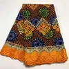 Kleider Hohe Qualität Luxus Afrikanische Ankara Wachs Stoffe Stickerei Nigerian Hochzeit Aso obi Spitze Material 5Yards Nähen Für Frauen kleid