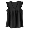 Women's Blouses Womens Tank Tops Loose Fit Summer Ruffle 3 Quarter Sleeve Shirts Women Blouse With Sleeves Graphic Tee