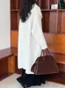 Женские куртки EAM Camel, длинный вязаный кардиган большого размера, свитер свободного кроя с рукавами с лацканами, женская мода, весна-осень 2023 1DH2493 231128