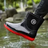 Rain Boots Rubber Rain Boot Fishing Shoes عرضية مريحة مريحة لمقاومة للانزلاق.