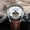 Начатые часы Aesop Business's Flying Tourbillon Skeleton Watch Sapphire Водонепроницаемые мужчины Механические мужские часы