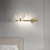 Lampes murales moderne papillon LED éclairage intérieur appliques luminaire pour chambre chevet balcon salon décor à la maison