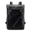 Backpack Fashion Men PU Leather Computer Multi-function Tactical Shoulder Bags For College Student Business