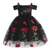 Kläder sätter 1-10 år flickor klänningar barn sommarkläder barnklänning